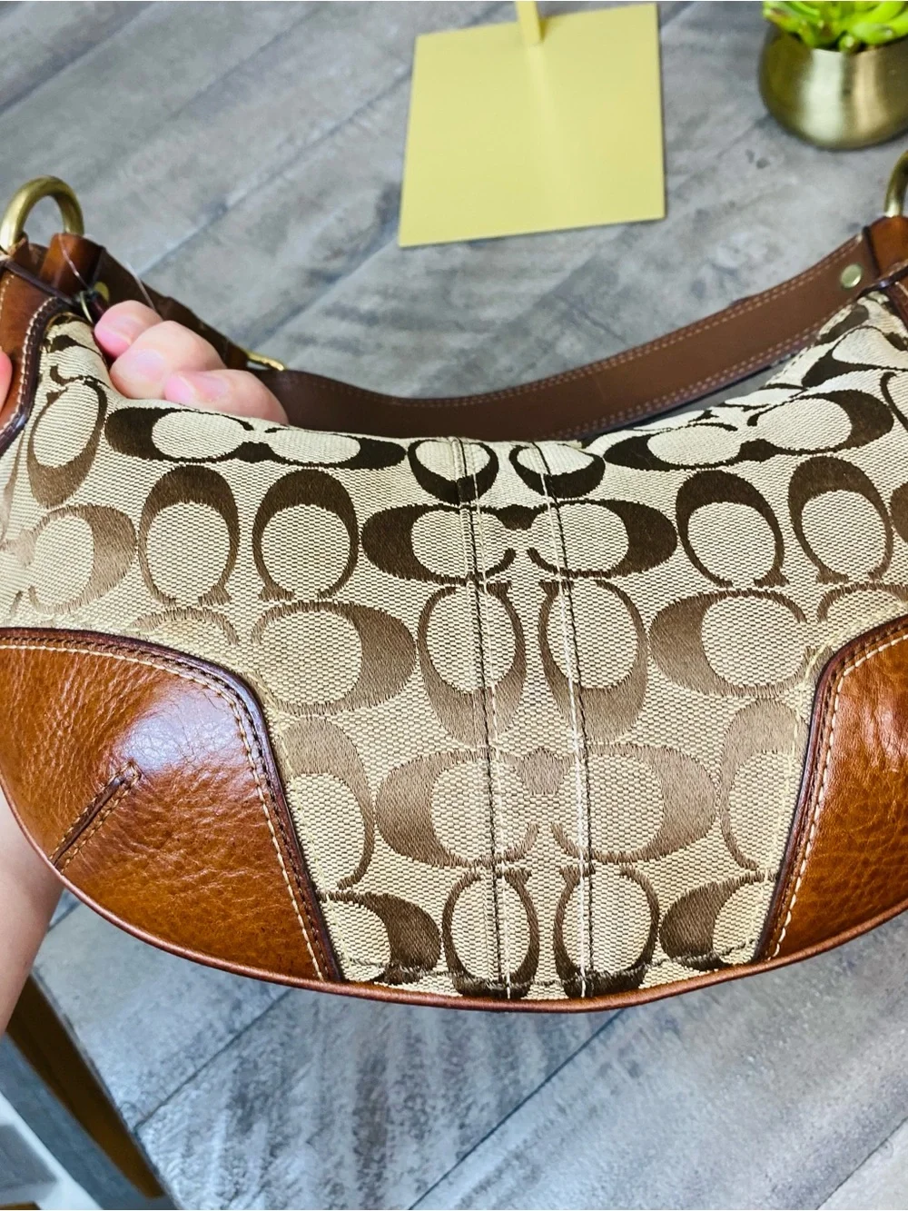 Coach Signature C Monogram Hobo ShouCoach Signature C Monogram Hobo Shoulder Bag